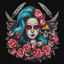 Load image into Gallery viewer, Diamond Painting - Full Round - rose skull girl (35*35CM)