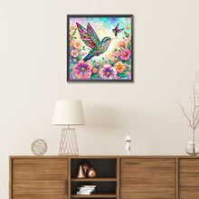 Load image into Gallery viewer, Diamond Painting - Partial Special Shaped - flowers hummingbird (30*30CM)