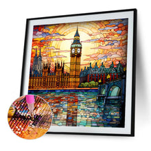 Load image into Gallery viewer, Diamond Painting - Full Round - glass art big ben (40*40CM)