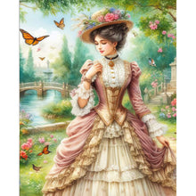 Load image into Gallery viewer, Diamond Painting - Full Round - garden girl (40*50CM)