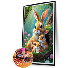 Load image into Gallery viewer, Diamond Painting - Full Round - rabbit family (30*50CM)