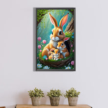 Load image into Gallery viewer, Diamond Painting - Full Round - rabbit family (30*50CM)