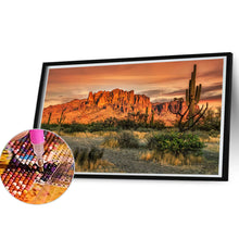 Load image into Gallery viewer, Diamond Painting - Full Round - Sunset over Sonoran Desert cactus near Phoenix, Arizona (45*30CM)