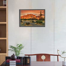 Load image into Gallery viewer, Diamond Painting - Full Round - Sunset over Sonoran Desert cactus near Phoenix, Arizona (45*30CM)