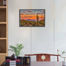 Load image into Gallery viewer, Diamond Painting - Full Round - Sunset over Sonoran Desert cactus near Phoenix, Arizona (45*30CM)