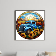 Load image into Gallery viewer, Diamond Painting - Full Round - Round brand sunflower classic car (30*30CM)