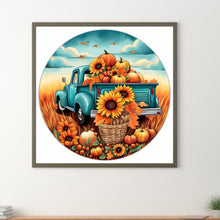 Load image into Gallery viewer, Diamond Painting - Full Round - Round brand sunflower classic car (30*30CM)