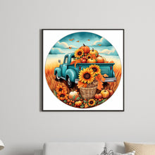 Load image into Gallery viewer, Diamond Painting - Full Round - Round brand sunflower classic car (30*30CM)