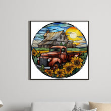 Load image into Gallery viewer, Diamond Painting - Full Round - Round brand sunflower classic car (30*30CM)