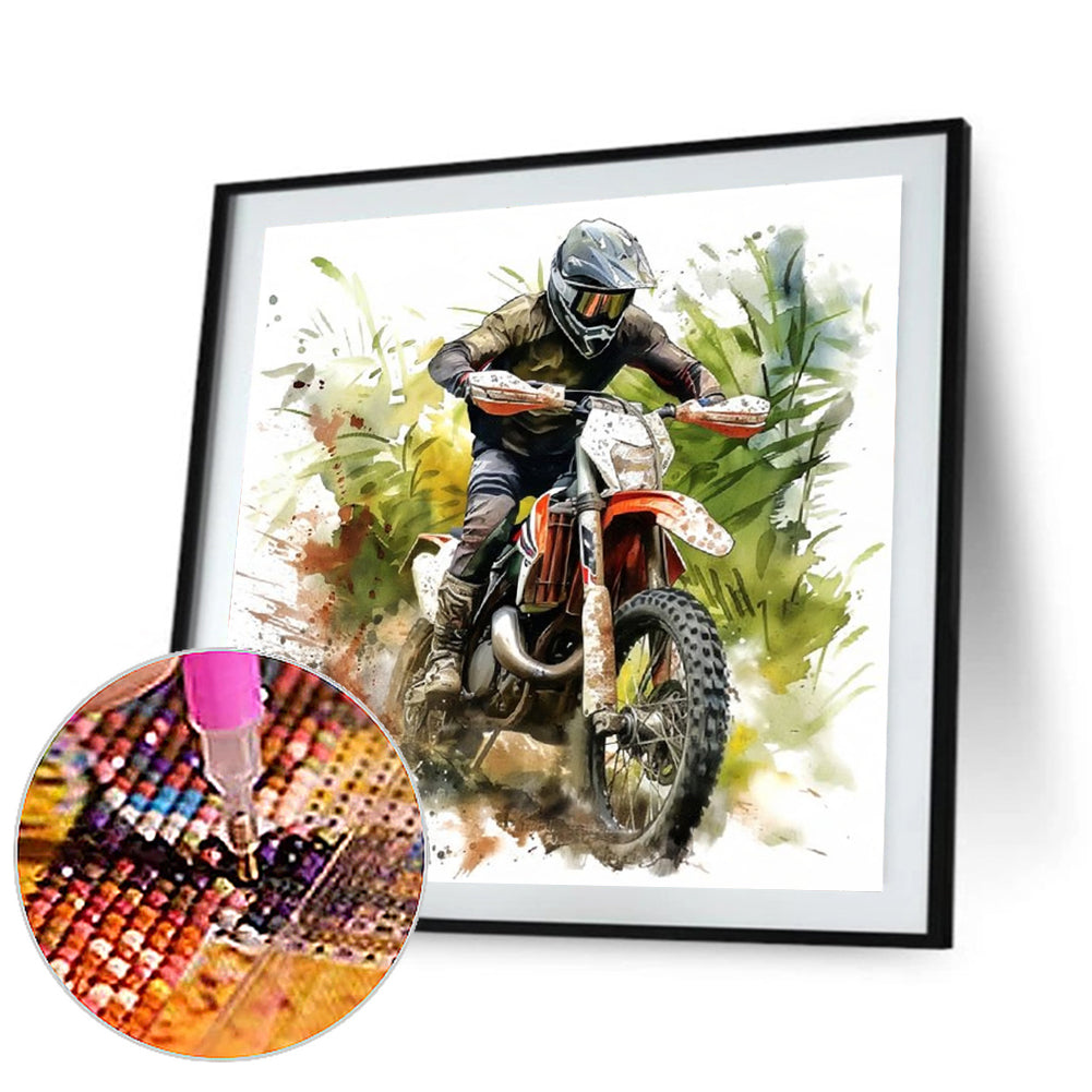 Diamond Painting - Full Round - motorcycle boy (40*40CM)
