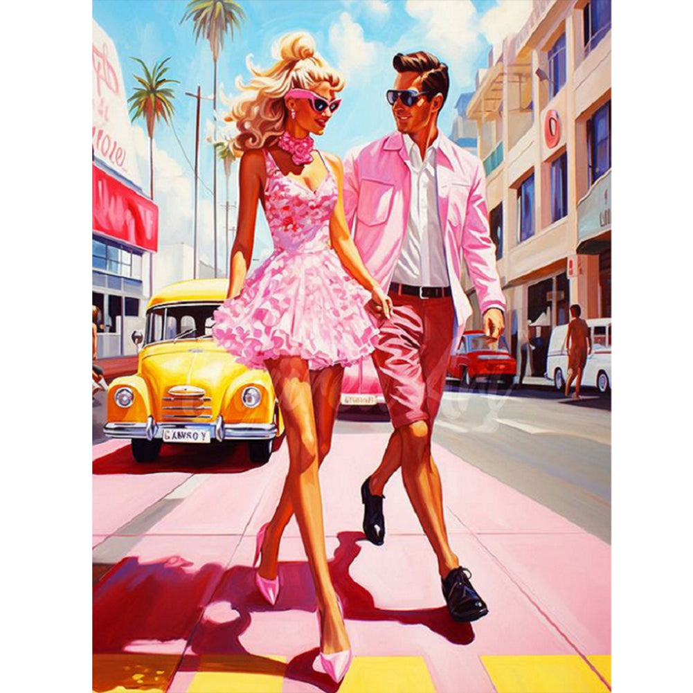 Diamond Painting - Full Square - Pink men and women (30*40CM)