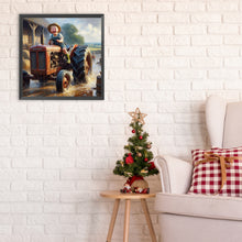 Load image into Gallery viewer, Diamond Painting - Full Round - farm kid (30*30CM)