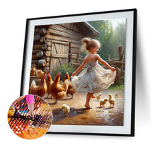 Load image into Gallery viewer, Diamond Painting - Full Round - farm kid (30*30CM)