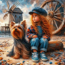 Load image into Gallery viewer, Diamond Painting - Full Round - farm kid (30*30CM)