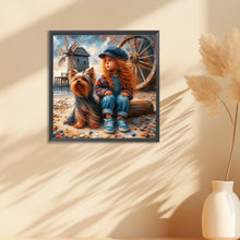 Load image into Gallery viewer, Diamond Painting - Full Round - farm kid (30*30CM)