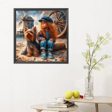 Load image into Gallery viewer, Diamond Painting - Full Round - farm kid (30*30CM)