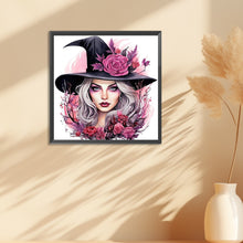 Load image into Gallery viewer, Diamond Painting - Full Round - rose and magic witch (30*30CM)
