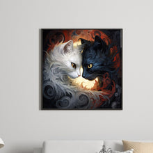 Load image into Gallery viewer, Diamond Painting - Full Round - black and white cat (30*30CM)