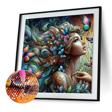 Load image into Gallery viewer, Diamond Painting - Full Round - glass art girl (50*50CM)