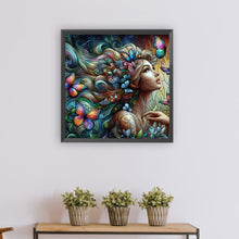 Load image into Gallery viewer, Diamond Painting - Full Round - glass art girl (50*50CM)