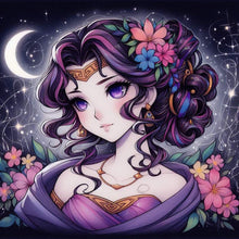 Load image into Gallery viewer, Diamond Painting - Full Round - purple hair princess (50*50CM)