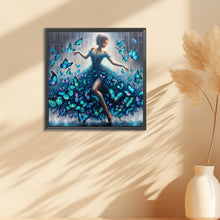 Load image into Gallery viewer, Diamond Painting - Full Round - Girl with butterfly skirt (30*30CM)