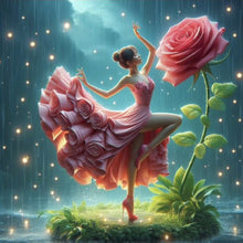 Load image into Gallery viewer, Diamond Painting - Full Round - Girl with butterfly skirt (30*30CM)
