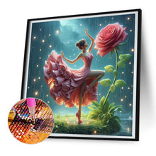 Load image into Gallery viewer, Diamond Painting - Full Round - Girl with butterfly skirt (30*30CM)