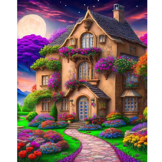Diamond Painting - Full Square - purple dream house (40*50CM)