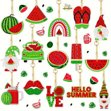 Load image into Gallery viewer, 15Pcs Double Sided Watermelon Diamond Painting Keychain for Birthday Party Decor