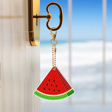 Load image into Gallery viewer, 15Pcs Double Sided Watermelon Diamond Painting Keychain for Birthday Party Decor