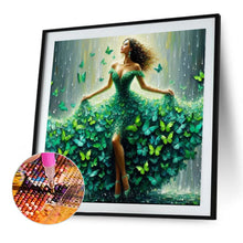 Load image into Gallery viewer, Diamond Painting - Full Square - green butterfly dance (30*30CM)