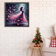 Load image into Gallery viewer, Diamond Painting - Full Square - pink butterfly dance (30*30CM)