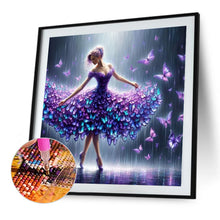 Load image into Gallery viewer, Diamond Painting - Full Square - purple butterfly dancing (30*30CM)