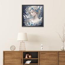 Load image into Gallery viewer, Diamond Painting - Partial Special Shaped - Elegant butterfly girl (30*30CM)