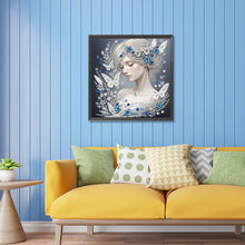 Load image into Gallery viewer, Diamond Painting - Partial Special Shaped - Elegant butterfly girl (30*30CM)