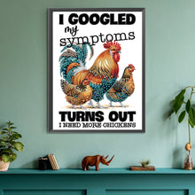 Load image into Gallery viewer, Diamond Painting - Partial Special Shaped - Rooster calligraphy and painting (30*40CM)