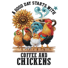 Load image into Gallery viewer, Diamond Painting - Partial Special Shaped - Rooster calligraphy and painting (30*40CM)