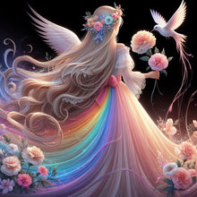 Load image into Gallery viewer, Diamond Painting - Full Round - hummingbird girl (30*30CM)