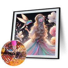 Load image into Gallery viewer, Diamond Painting - Full Round - hummingbird girl (30*30CM)