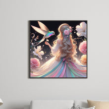 Load image into Gallery viewer, Diamond Painting - Full Round - hummingbird girl (30*30CM)