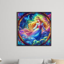 Load image into Gallery viewer, Diamond Painting - Full Square - Glass Art Grid Disney Princess-Princess Belle (40*40CM)