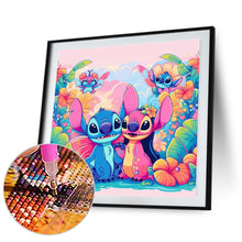 Load image into Gallery viewer, Diamond Painting - Full Round - blue pink stitch (30*30CM)