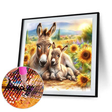 Load image into Gallery viewer, Diamond Painting - Full Round - sunflower donkey (30*30CM)