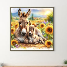 Load image into Gallery viewer, Diamond Painting - Full Round - sunflower donkey (30*30CM)