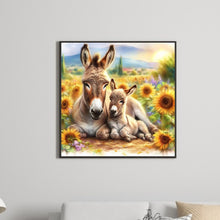 Load image into Gallery viewer, Diamond Painting - Full Round - sunflower donkey (30*30CM)