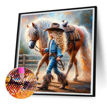 Load image into Gallery viewer, Diamond Painting - Full Round - cowgirl (30*30CM)