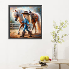 Load image into Gallery viewer, Diamond Painting - Full Round - cowgirl (30*30CM)