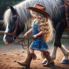 Load image into Gallery viewer, Diamond Painting - Full Round - cowgirl (30*30CM)