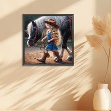 Load image into Gallery viewer, Diamond Painting - Full Round - cowgirl (30*30CM)